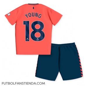 Everton Ashley Young #18 Segunda Equipación Niños 2023-24 Manga Corta (+ Pantalones cortos)